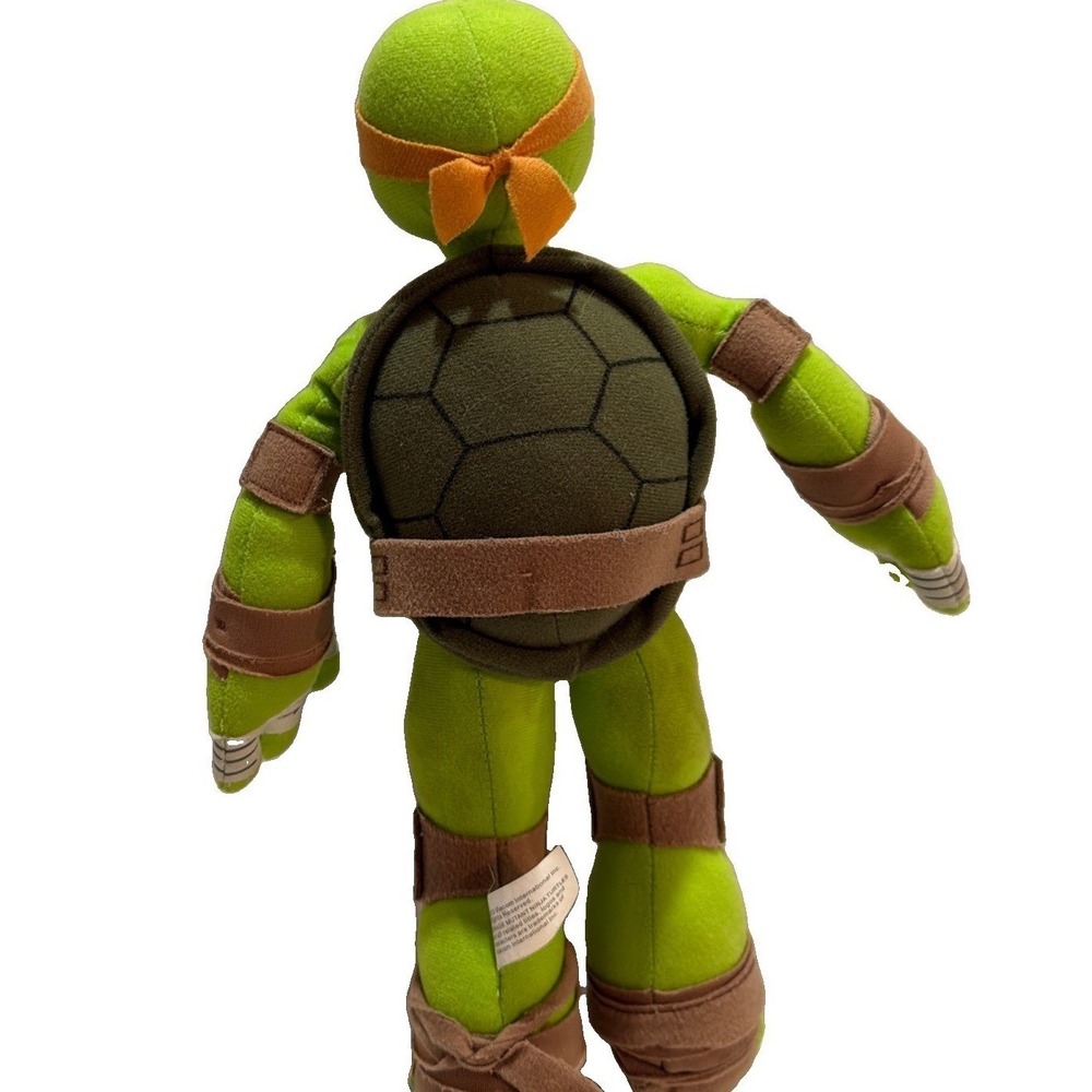 Teenage Mutant Turtle 11" Green Michelangelo Orange Mask 2013 Viacom - Picture 3 of 5